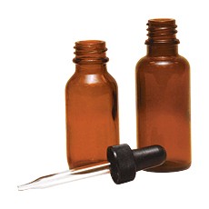 Amber Glass Bottle 2oz with Dropper
